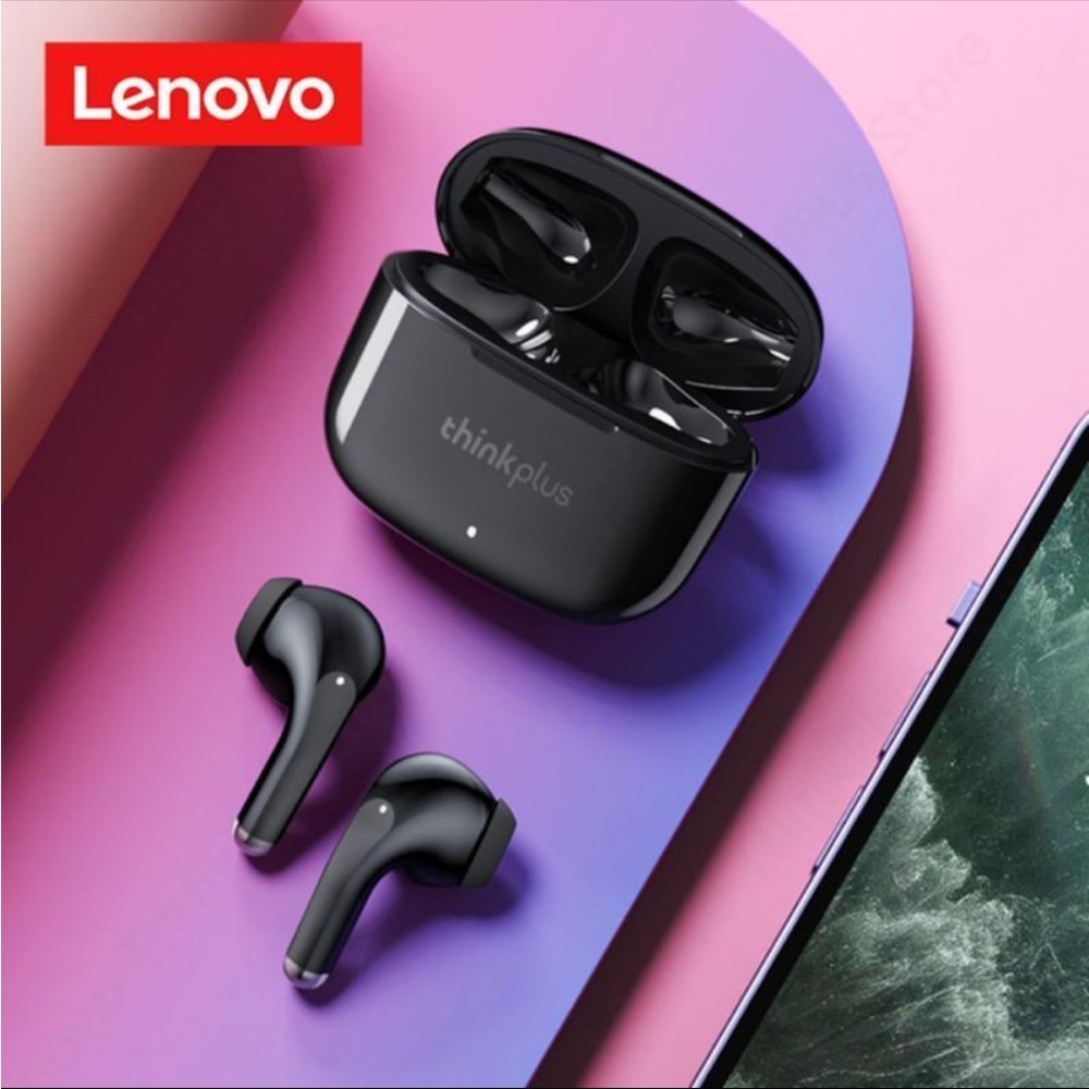 LENOVO ThinkPlus LivePods LP40 Pro Earphones wireless Bluetooth In Black - Picture 3 of 12